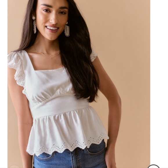 BRAND NEW | Eyelet Bow Back Blouse - Picture 4 of 4